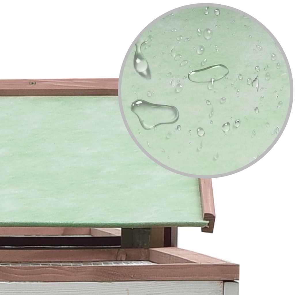 Cage à lapin 310x70x87 cm pin massif et épicéa couleur moka - moka - number 5.