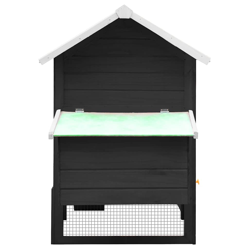 Poulailler 170x81x110 cm pin massif et épicéa - gris - number 3.