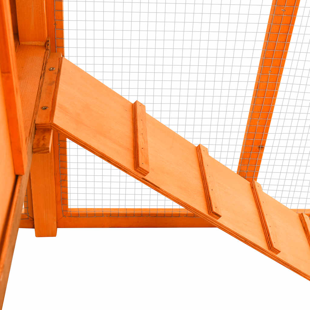 Poulailler avec nichoir pin massif - marron - number 6.