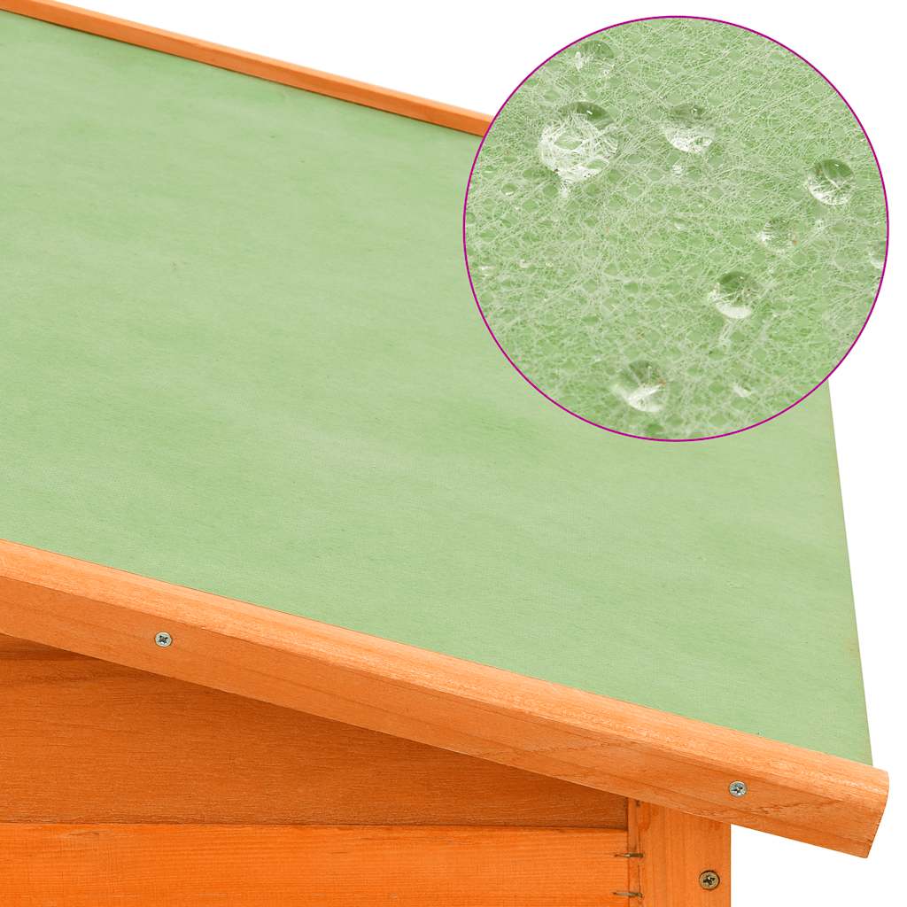 Poulailler avec nichoir pin massif - marron - number 5.