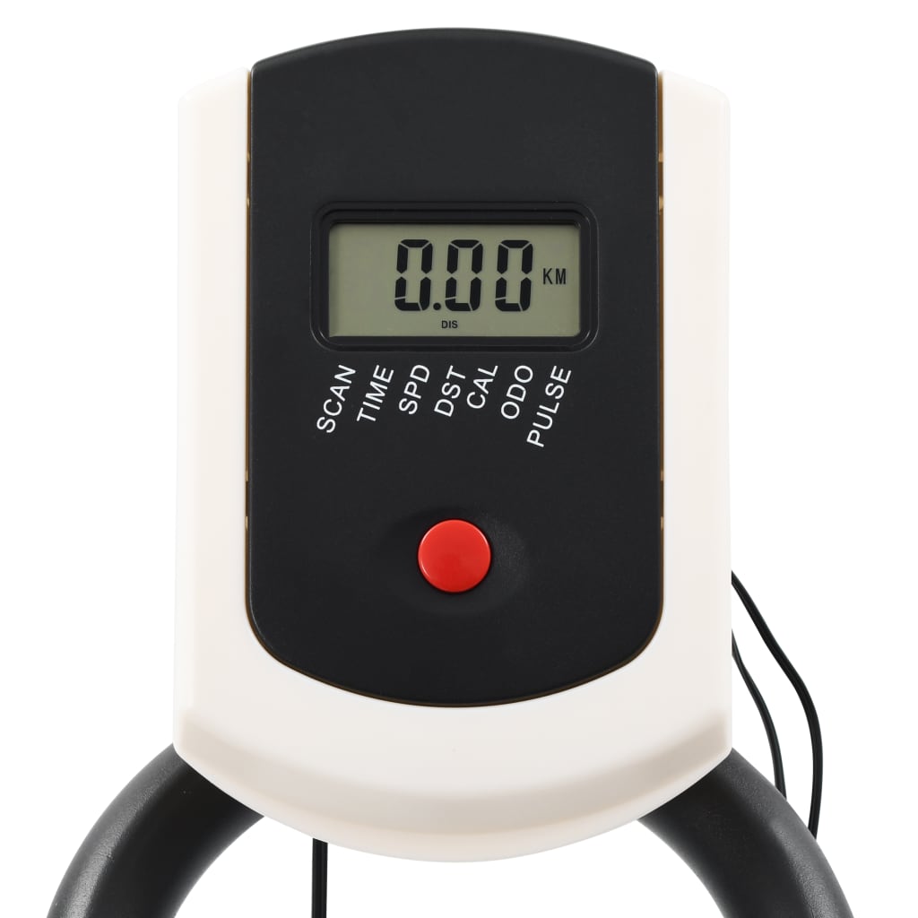 Motionscykel med pulssensor og rød - hvid - number 9.