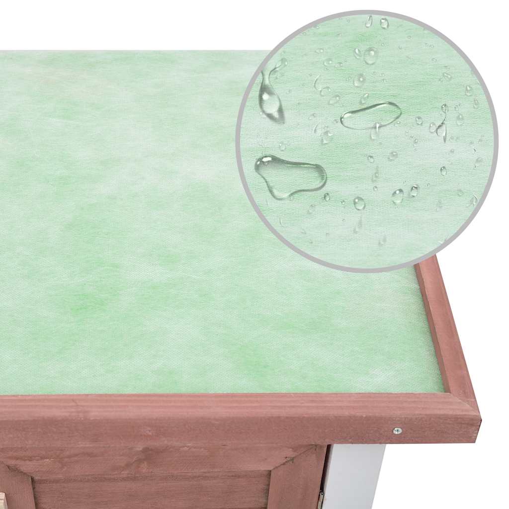 Cage à lapin d'extérieur 4 portes bois - marron - number 7.