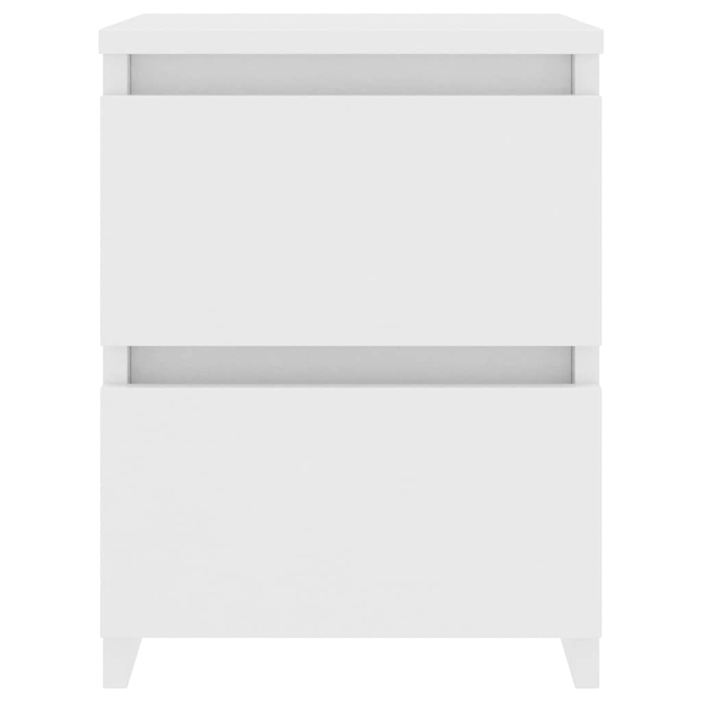 Sengeborde 2 stk. 30x30x40 cm konstrueret træ hvid - number 6.