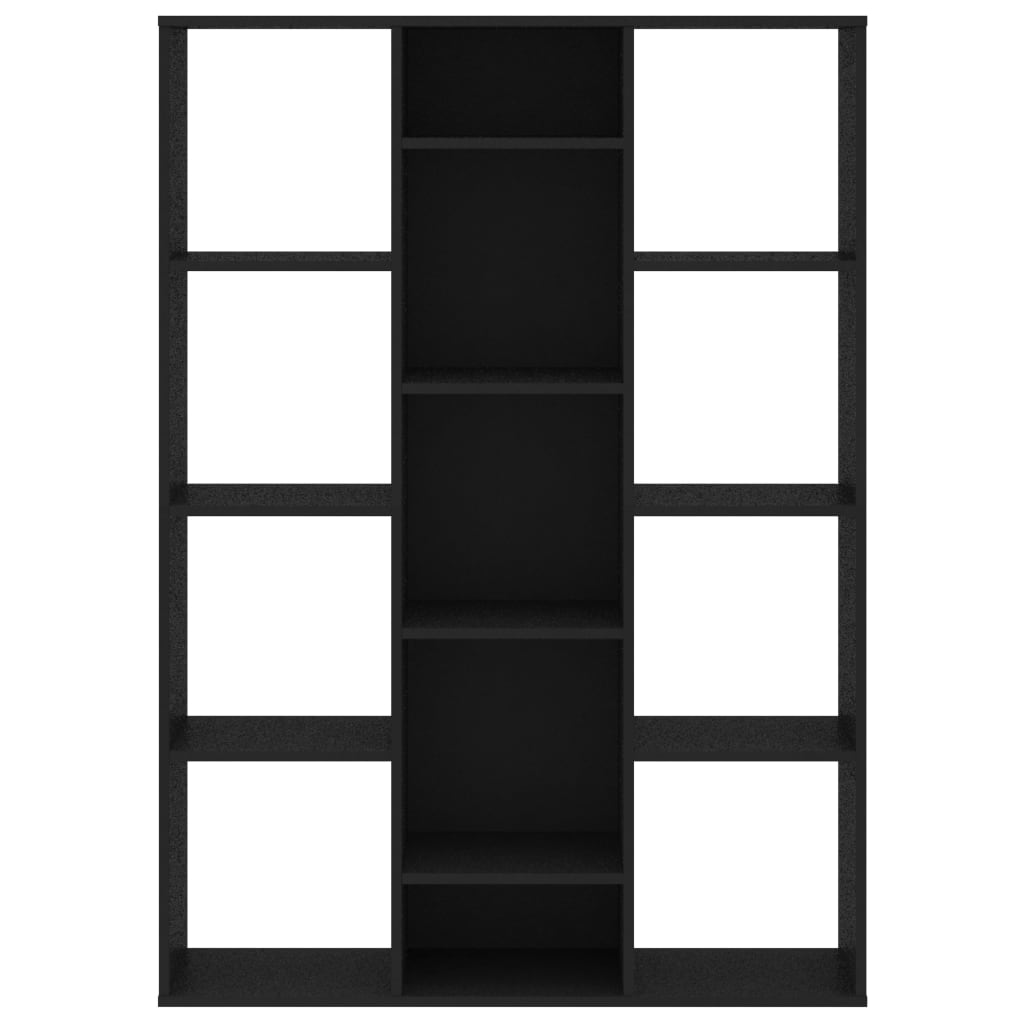 Rumdeler/bogreol 100x24x140 cm konstrueret træ - sort, 1 - number 5.