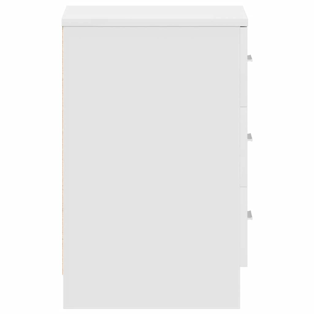 Sengeborde stk. 38x35x56 cm konstrueret træ - hvid, 2 - number 7.