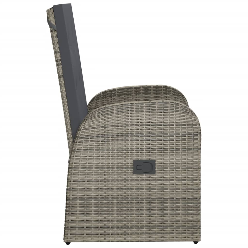 Vrtne fotelje 2 kom. s jastucima poliratan siva - number 5.