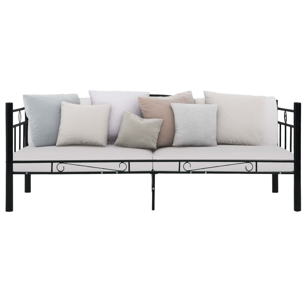 Stel til daybed 90x200 cm metal - sort - number 2.