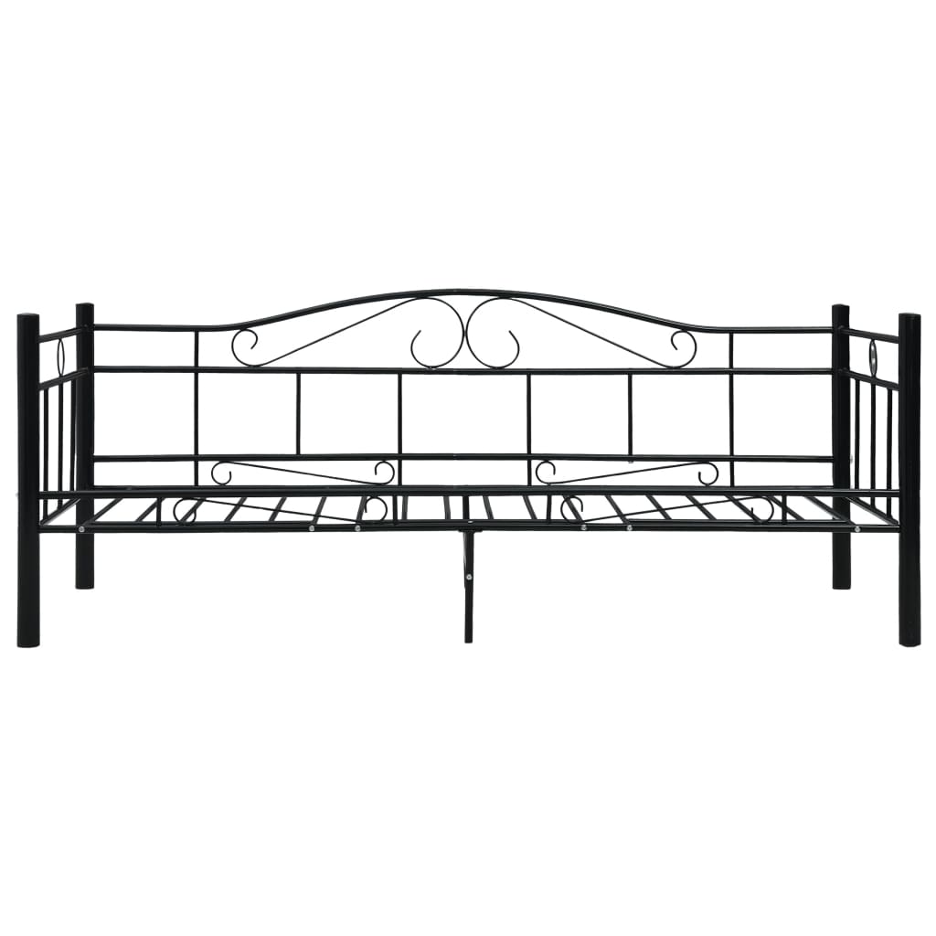 Stel til daybed 90x200 cm metal - sort - number 4.