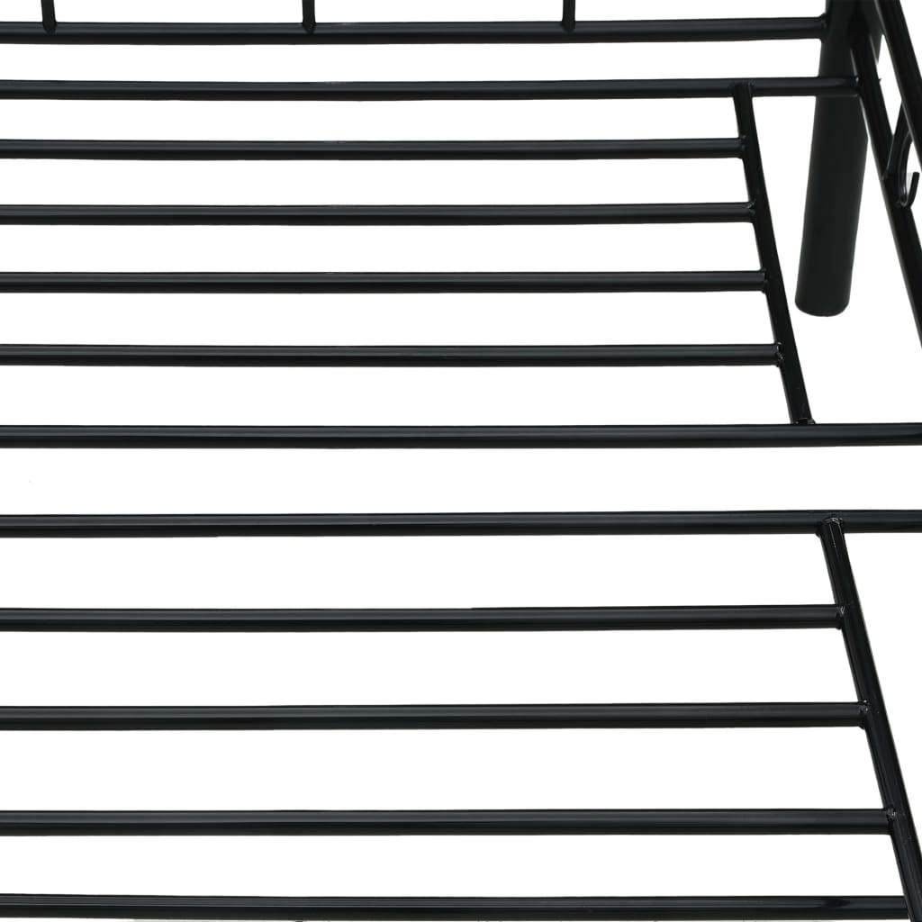 Stel til daybed 90x200 cm metal - sort - number 6.