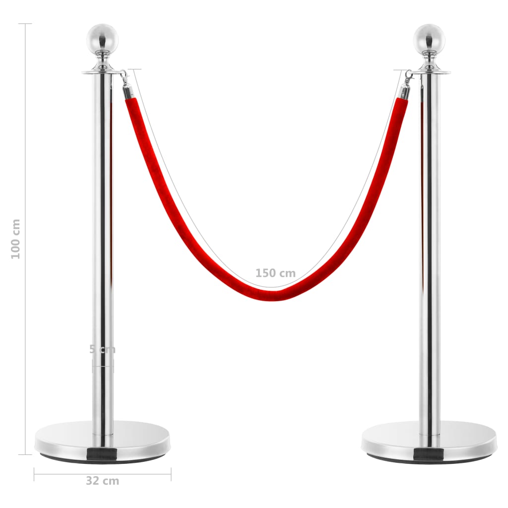 Coda di inclinazione leader 3 parti in acciaio inox color argento - argento, 1 - number 7.