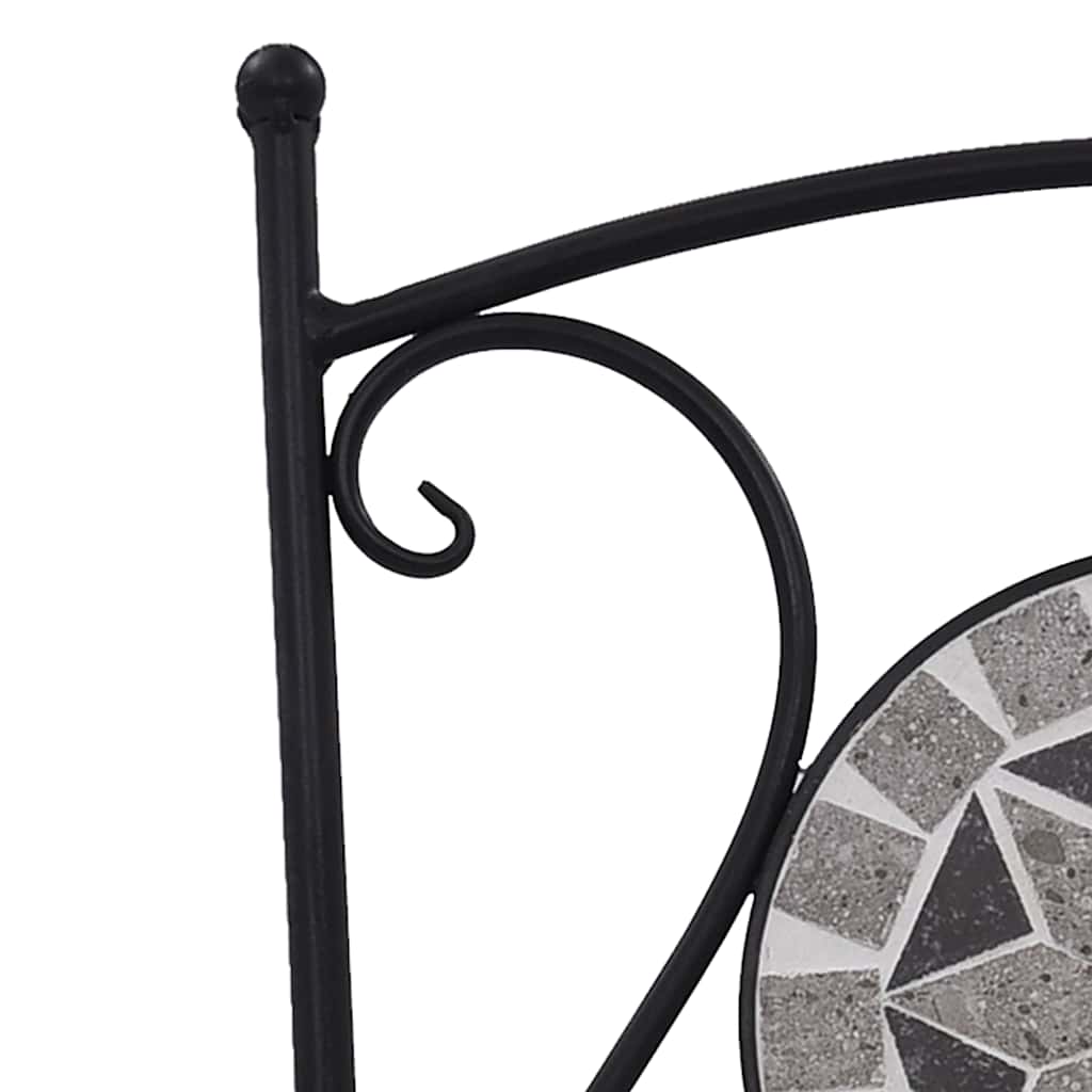 Bistro stolice kom. s motivom mozaika - siva, 2 - number 7.