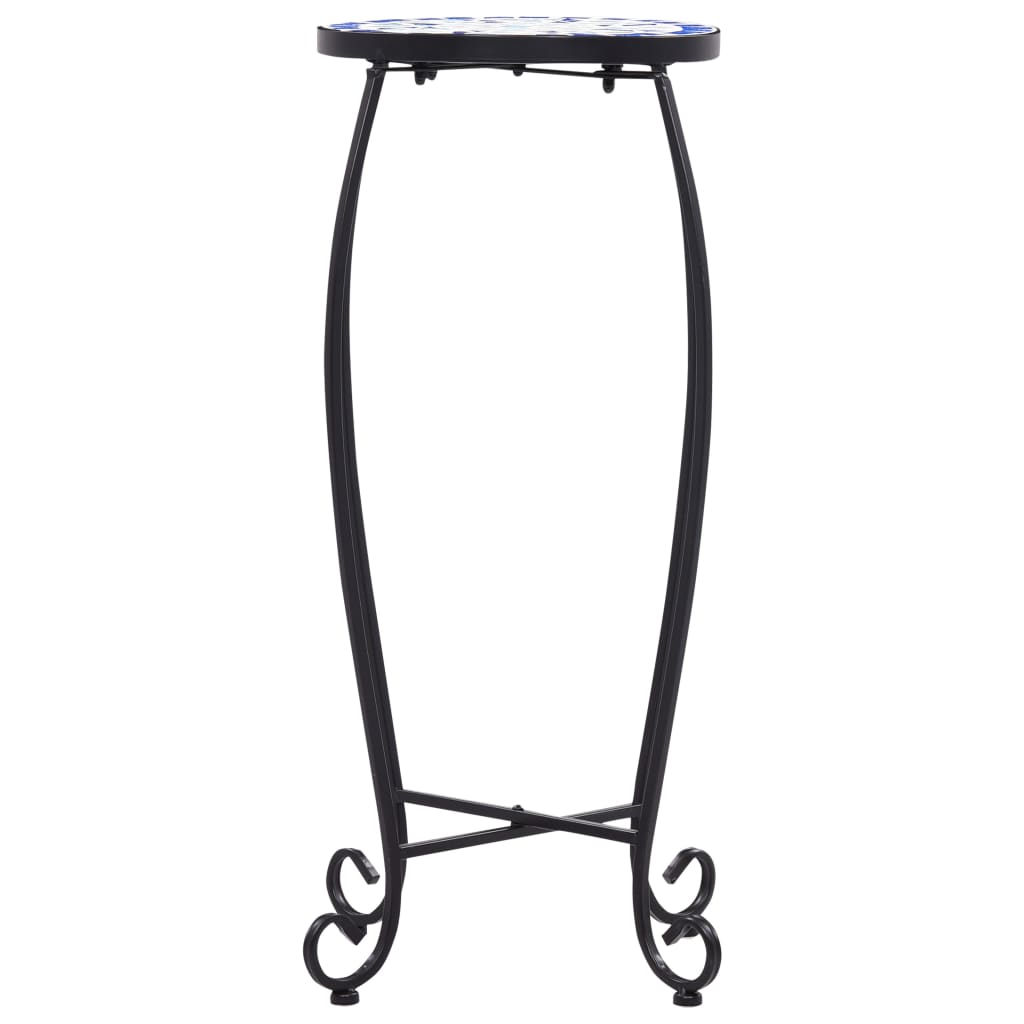 Mozaik stolovi kom. keramika i bijelo - plava, 30 x 70 cm, 3 - number 5.