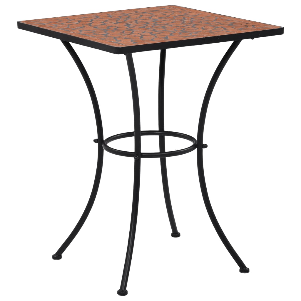 Bistrobord med mosaikdesign 60 cm keramisk teracotta - terrakotta, 60 x 60 x 76 cm, 1 - number 1.