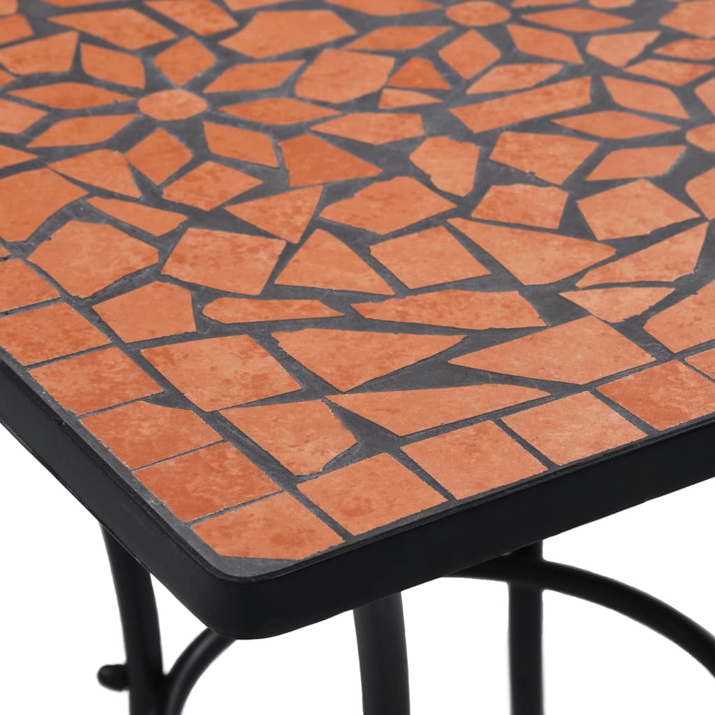 Bistrobord med mosaikdesign 60 cm keramisk teracotta - terrakotta, 60 x 60 x 76 cm, 1 - number 6.
