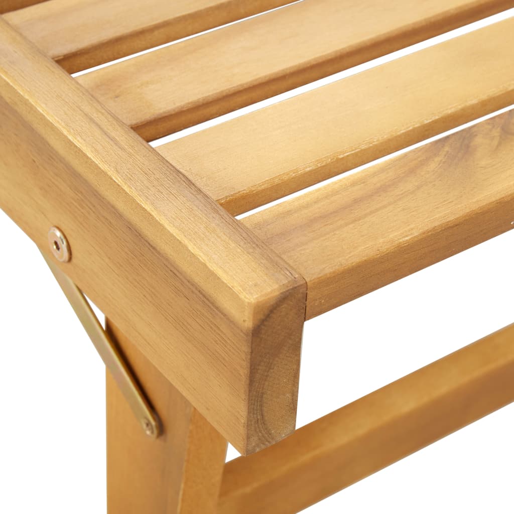 Foldbar liggestol med hynde massivt akacietræ - number 7.