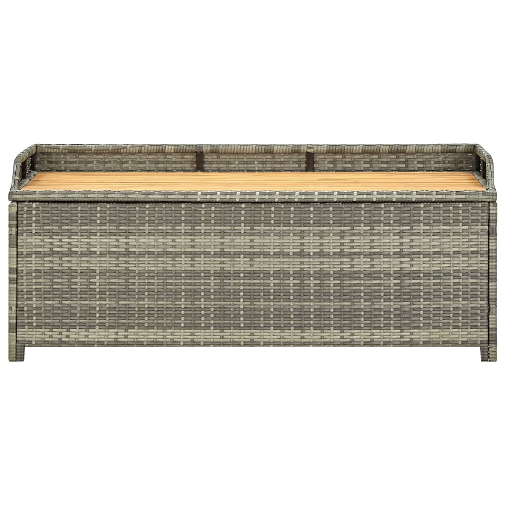 Hagebenk med oppbevaring 120 cm polyrattan - grå, 120 x 50 x 50 cm, 1 - number 3.