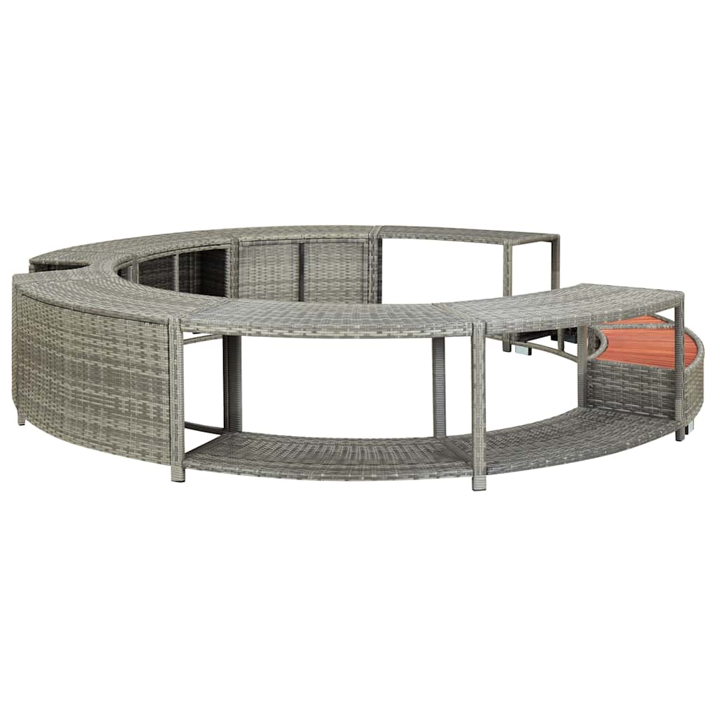 Lever edge polyrattan - grey, 1 - number 2.
