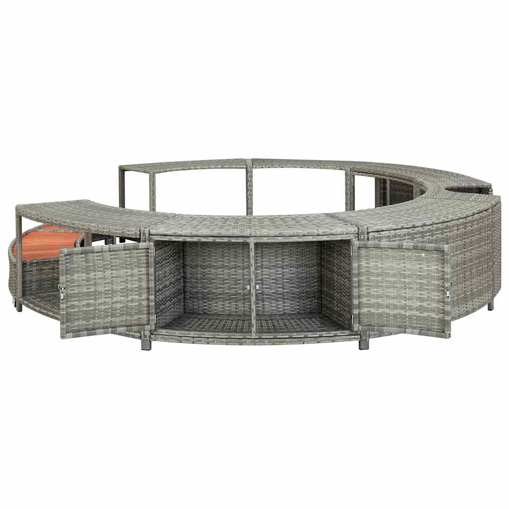 Lever edge polyrattan - grey, 1 - number 5.