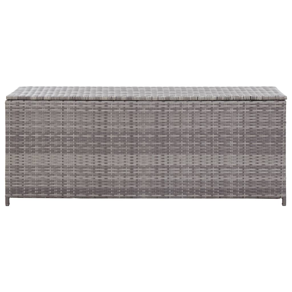 Opbevaringskasse til haven 150x50x60 cm polyrattan grå - number 3.