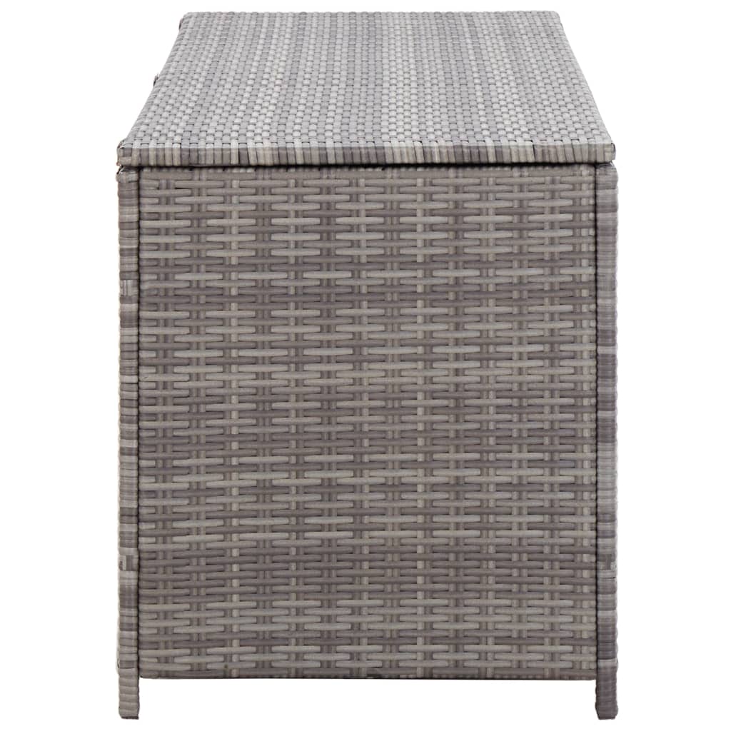 Opbevaringskasse til haven 150x50x60 cm polyrattan grå - number 5.