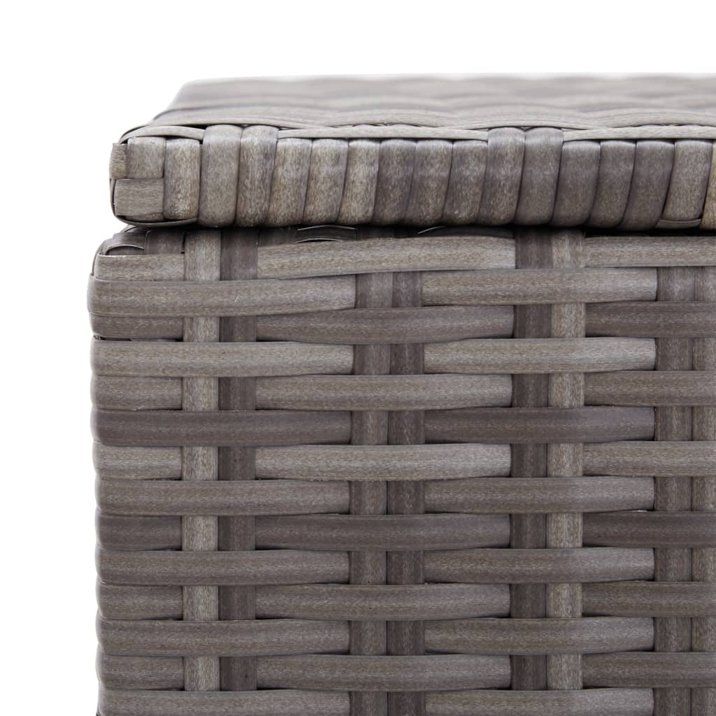Opbevaringskasse til haven 150x50x60 cm polyrattan grå - number 7.