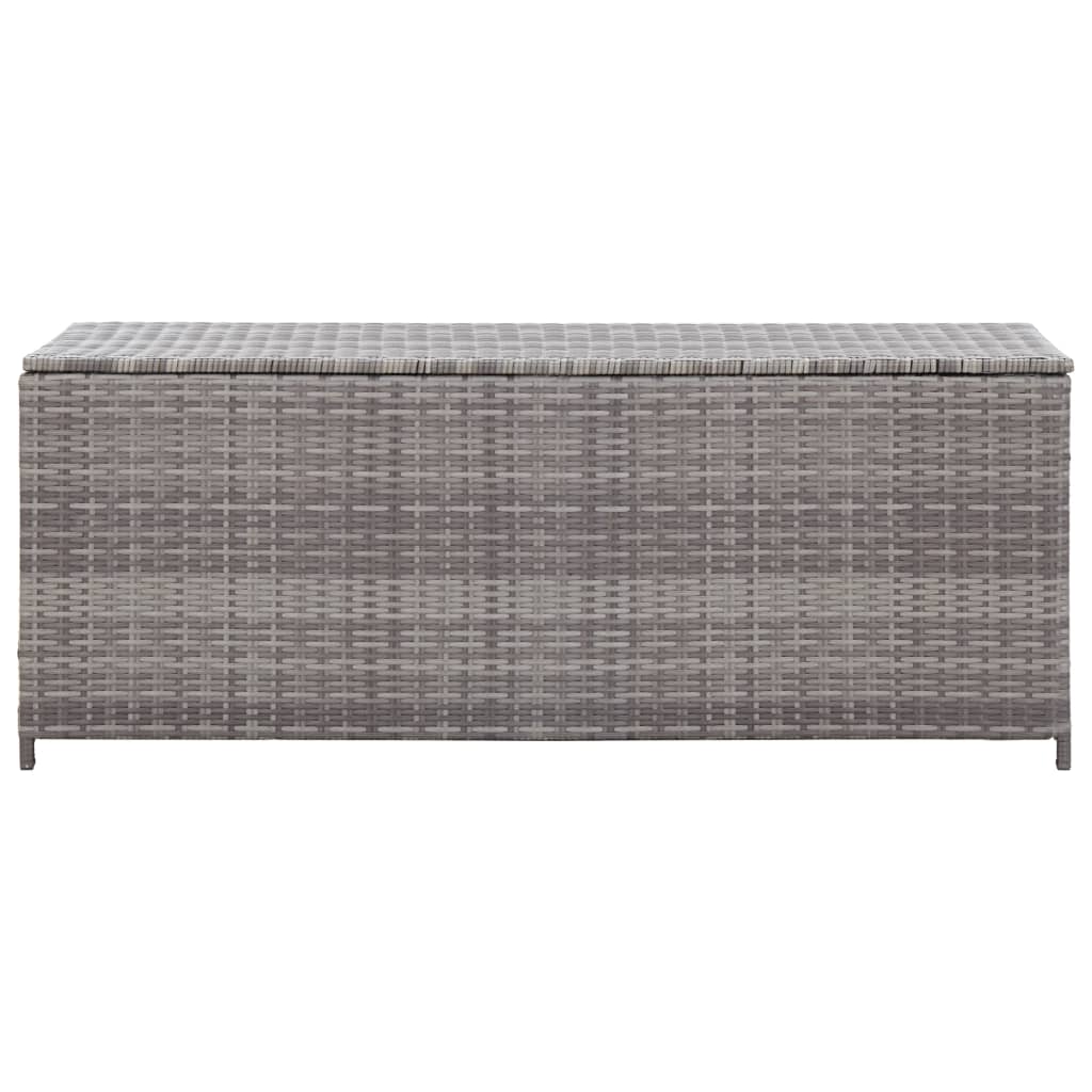 Opbevaringskasse til haven 120x50x60 cm polyrattan grå - number 2.
