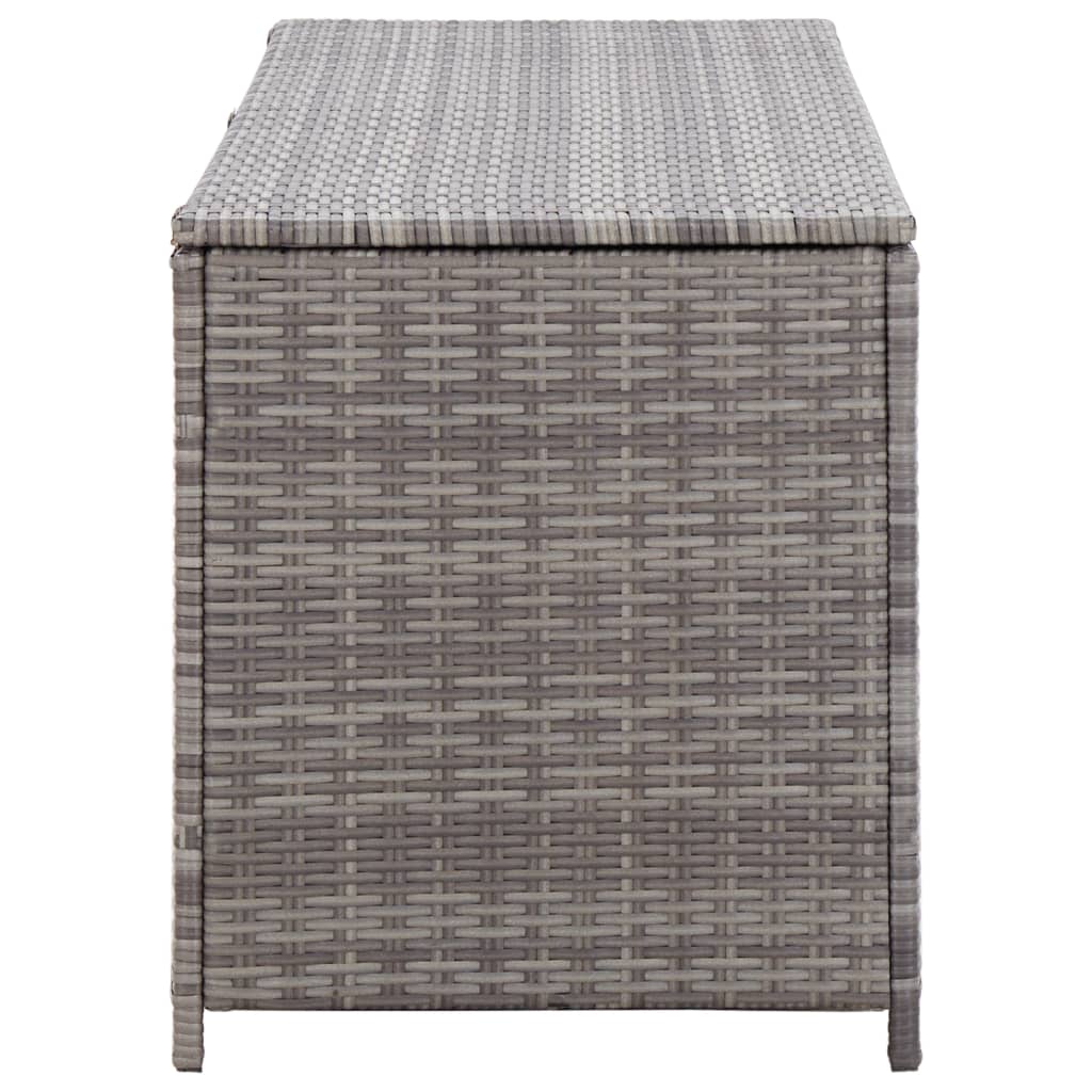 Opbevaringskasse til haven 120x50x60 cm polyrattan grå - number 4.