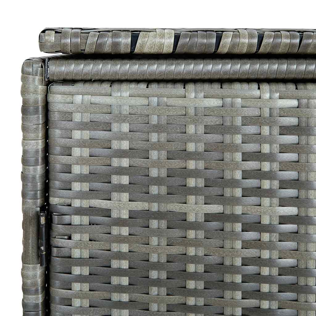 Double bin cover 148x77x111 cm polyrattan grey - number 8.