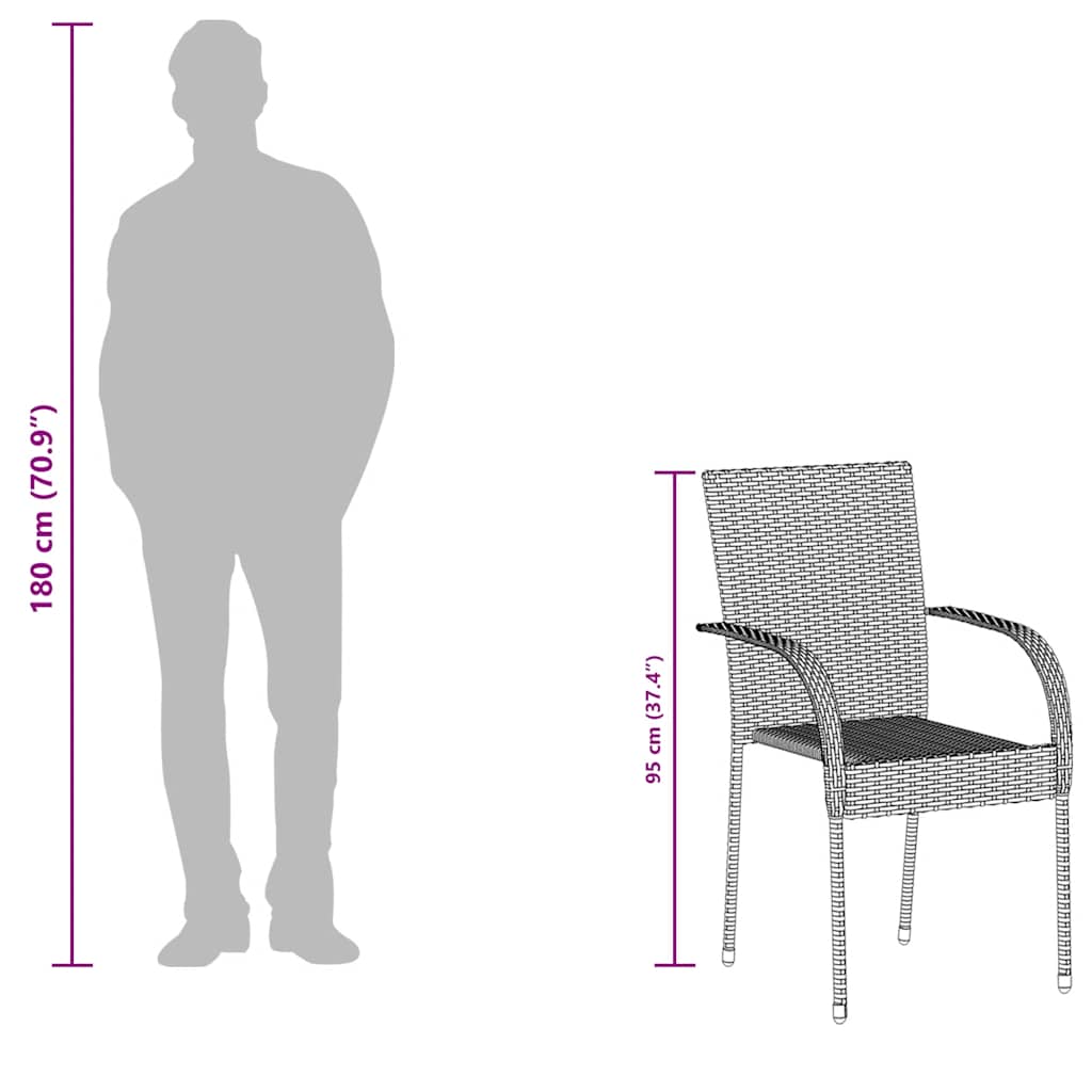 Krzesła ogrodowe szt. składane polirattan - number 9.