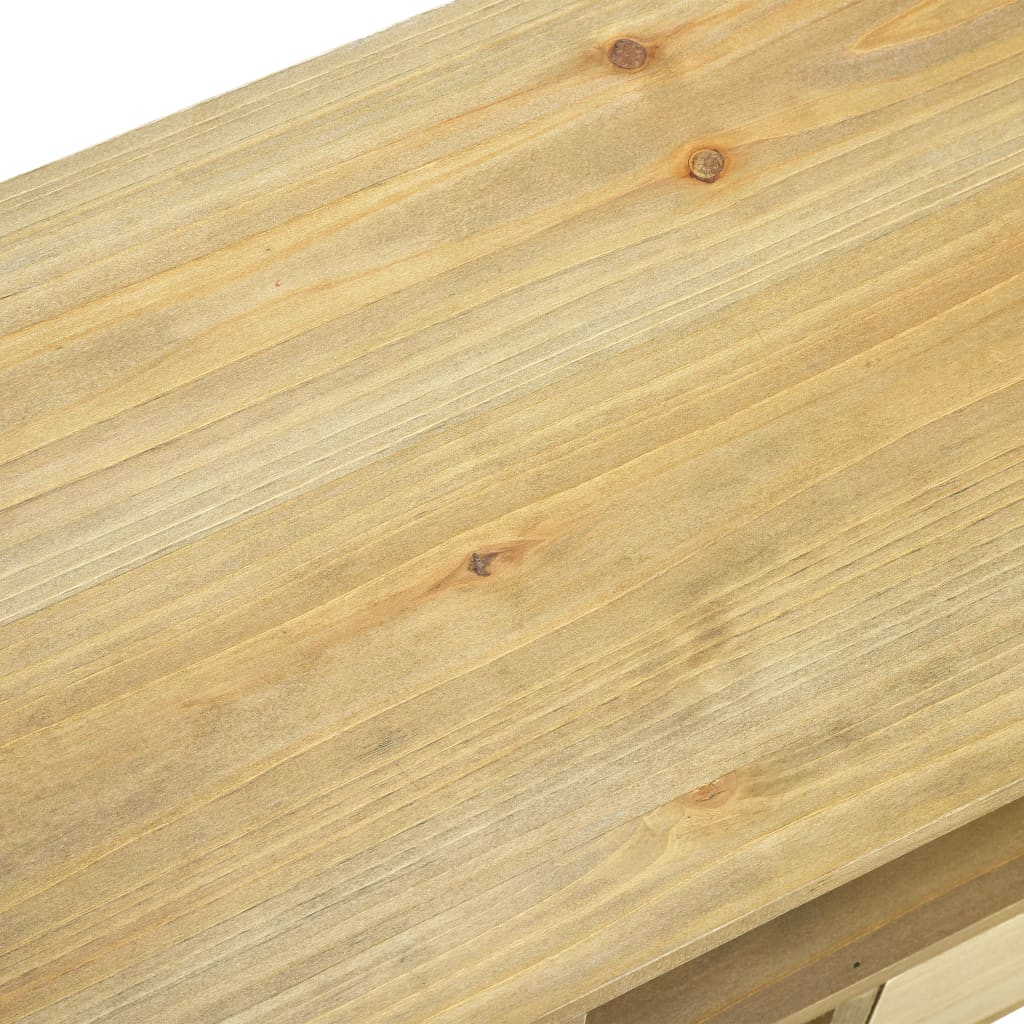 Stolik rtv 120x30x42 cm rzeźbiony wzór drewno brązowy - number 7.