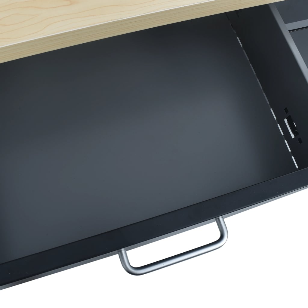 Arbetsbord 120x60x85 cm stålsvart - number 6.