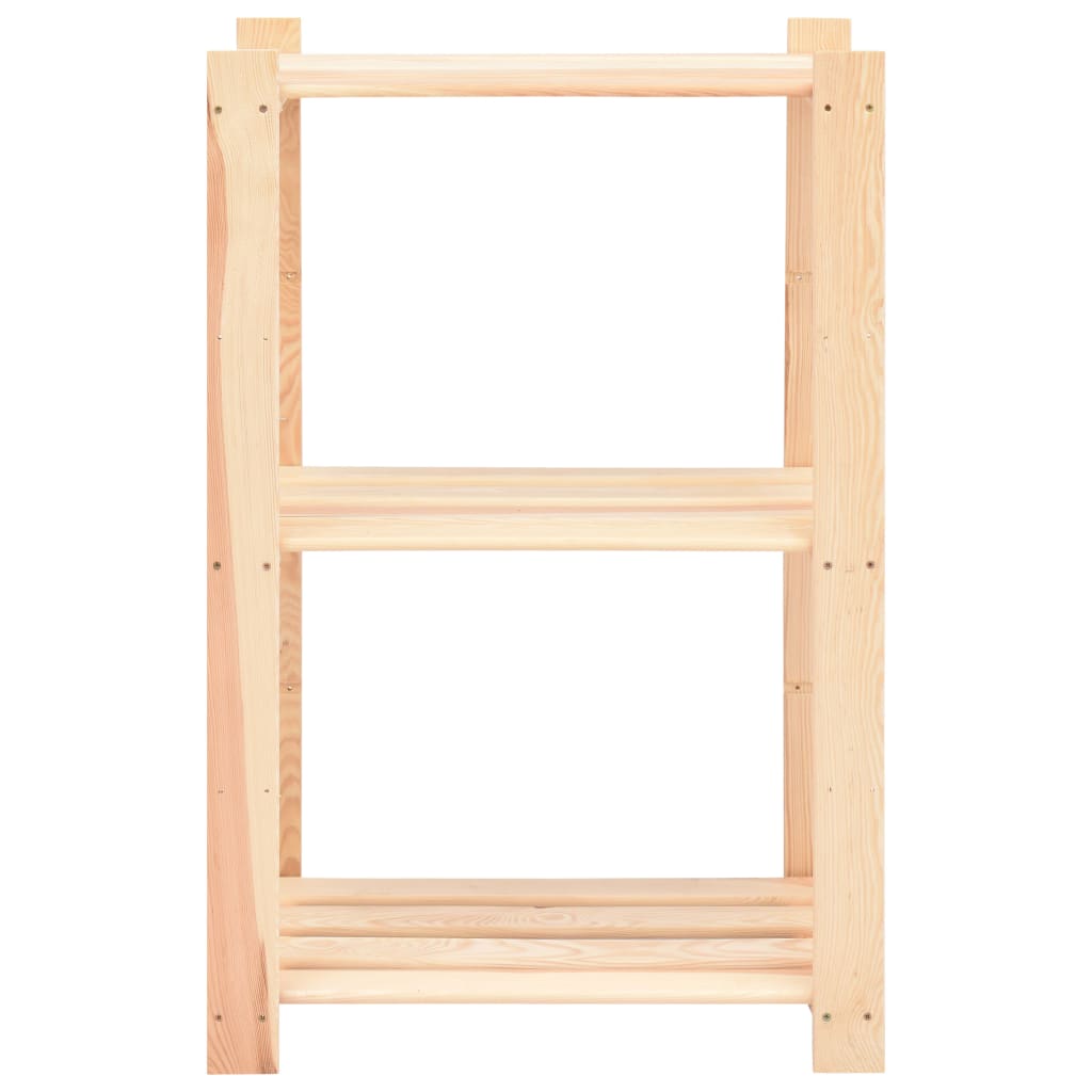 Scaffale a 3 ripiani 60 x 38 x 90 cm pino massiccio 150 kg - 1 - number 3.