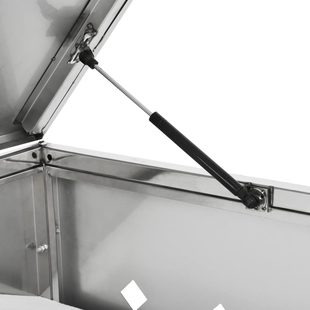 Dobbelt skraldespandsskur 240 l rustfrit stål - number 7.