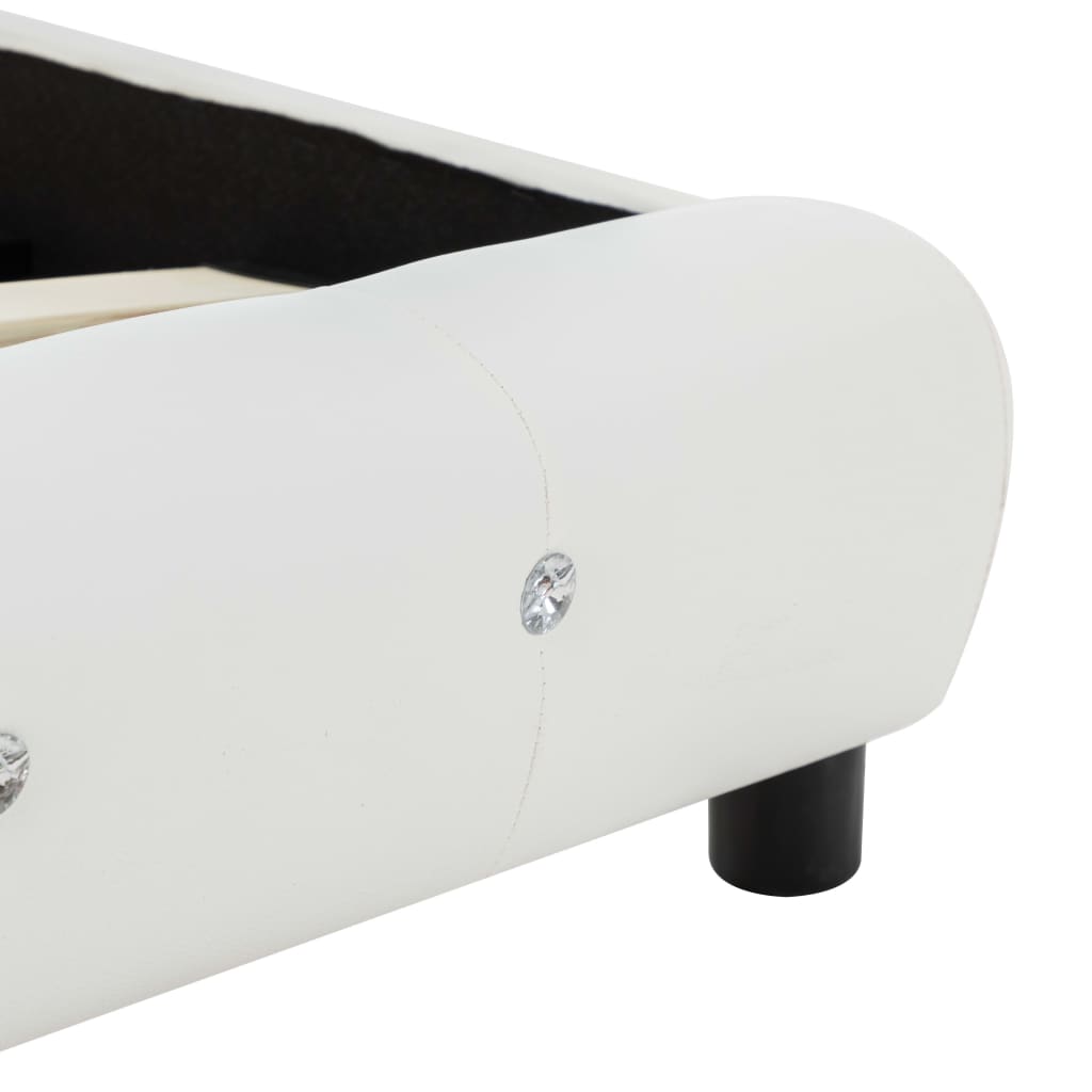 Seng med kunstskinnmadrass - hvit, 140 x 200 cm - number 8.