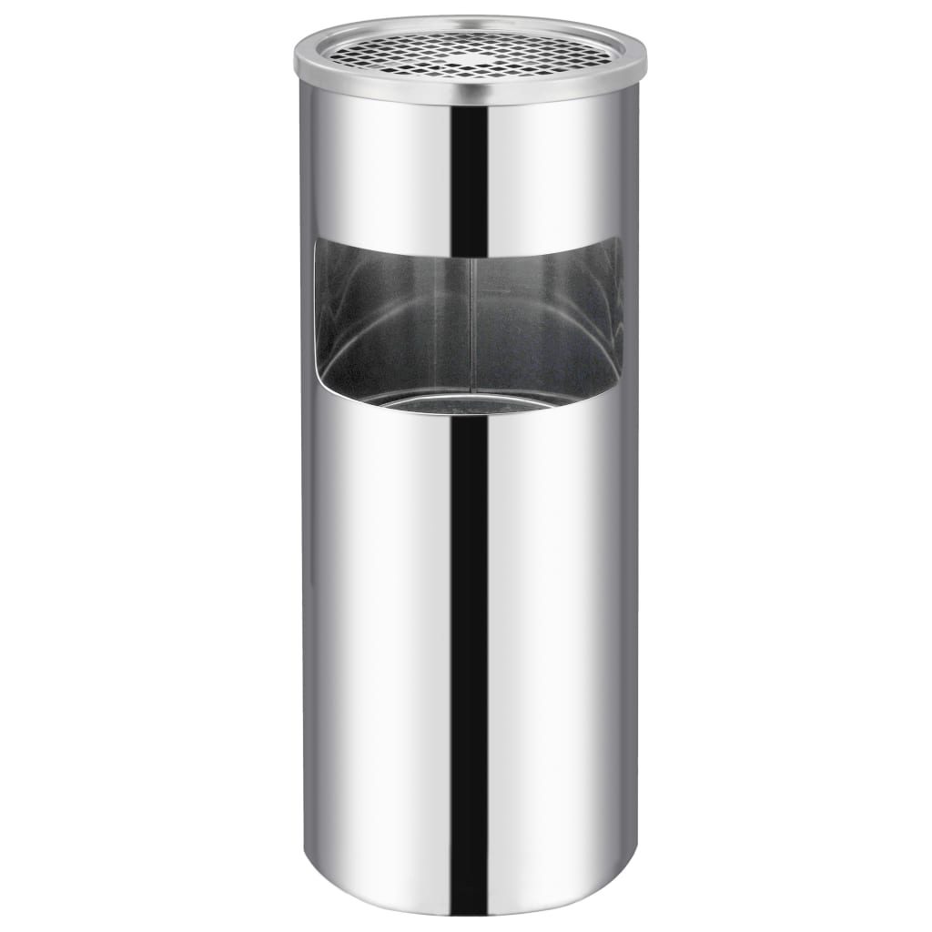 Pepeljara s integriranom kantom za otpatke 30 l inox - number 2.