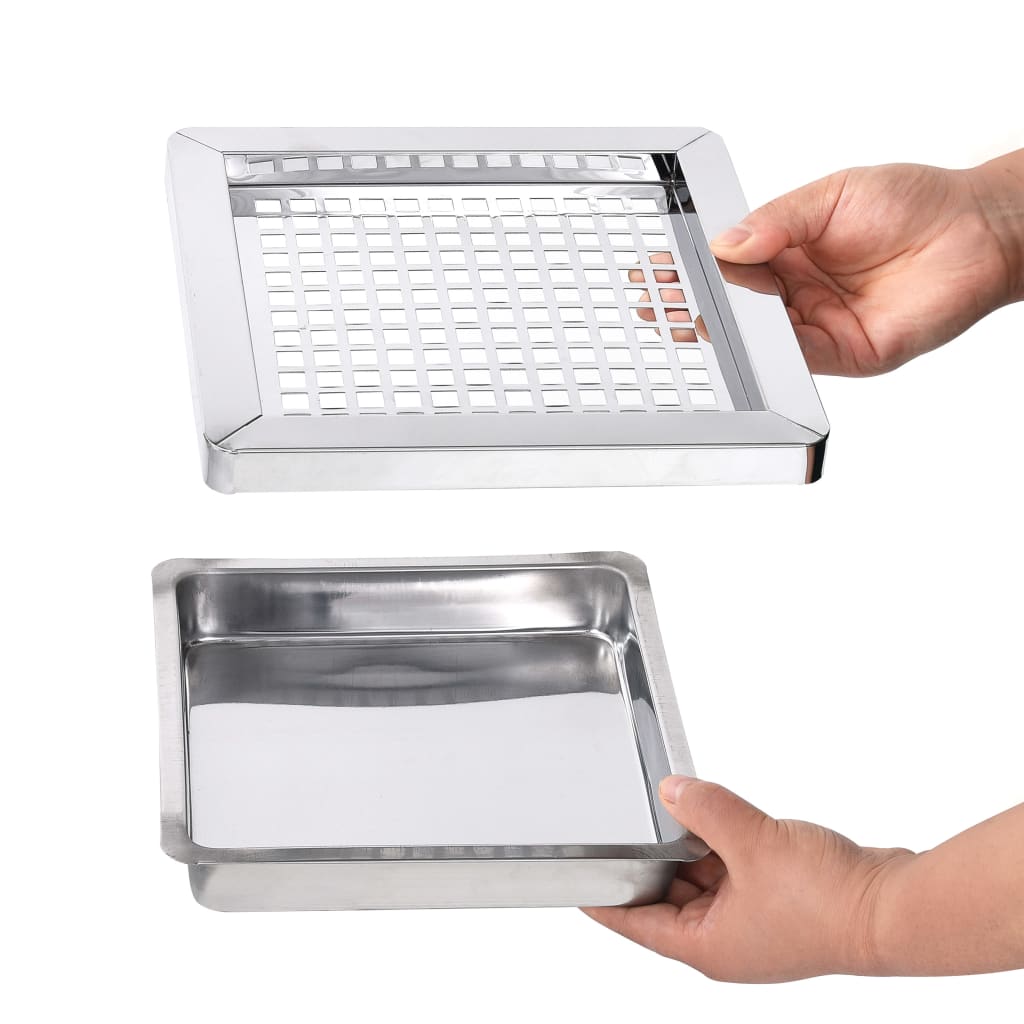 Pepeljara s integriranom kantom za otpatke nehrđajući čelik - srebrna, 36 l, 1 - number 7.