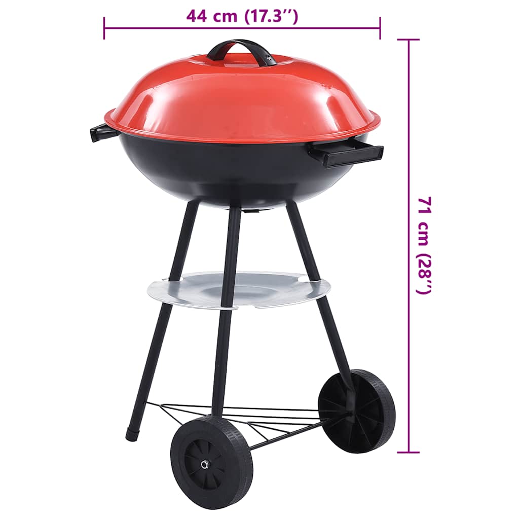 Kulgrill med hjul str. xxl transportabel 44 cm - number 11.