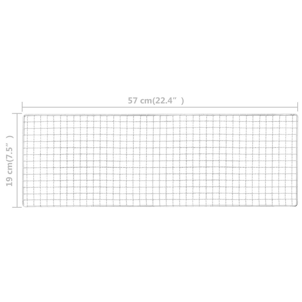 Bærbar campinggrill 60x22,5x33 cm stål - number 8.