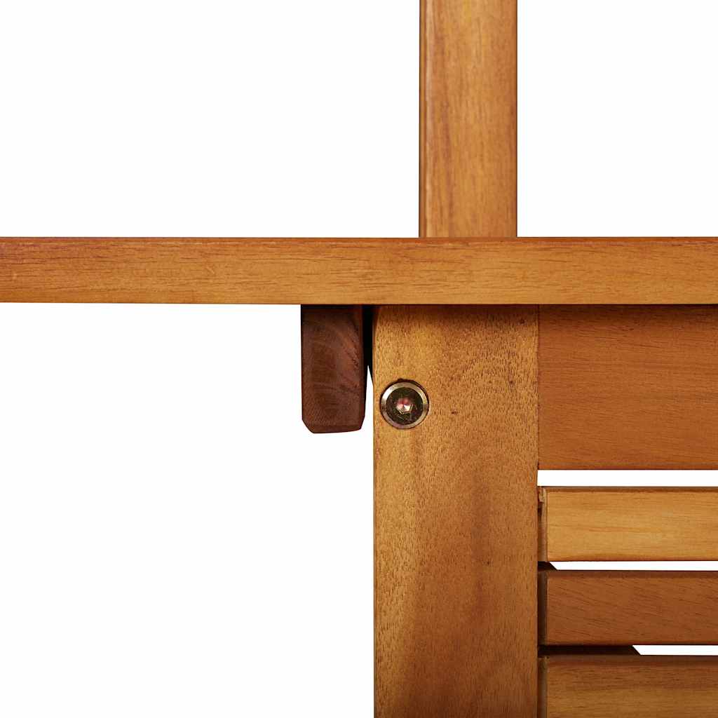 Udendørs barbord med tag 113x106x217 cm massivt akacietræ - number 10.