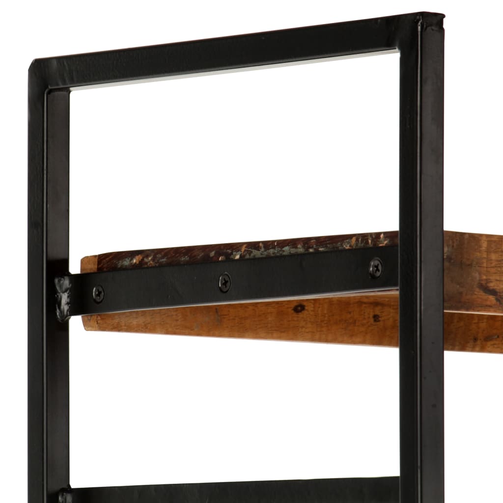 Regał na 4 poziomy 124x30x180 cm lite drewno z odzysku - number 8.