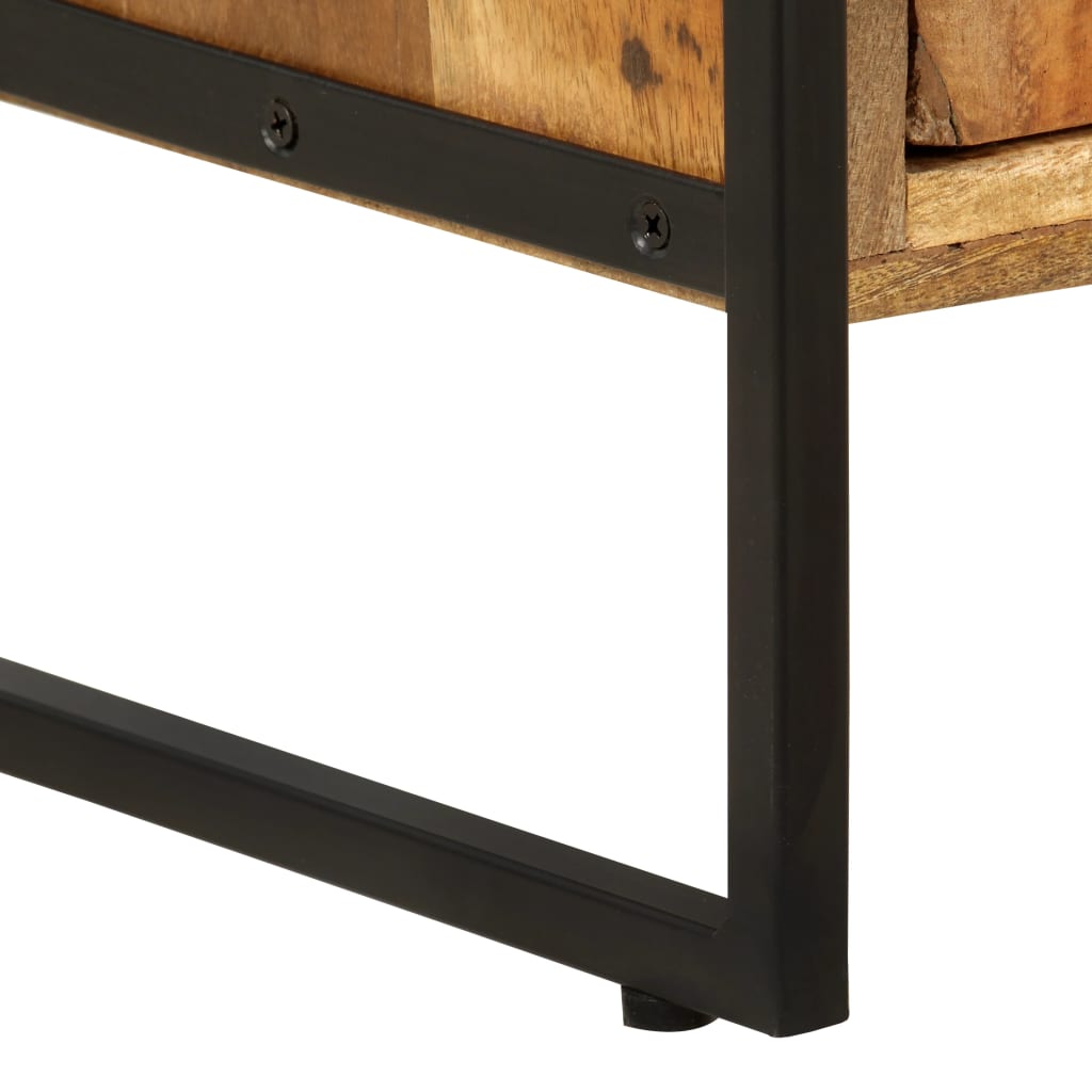 Regał na 4 poziomy 124x30x180 cm lite drewno z odzysku - number 7.