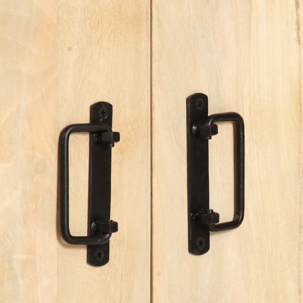 Bogreol i 4 niveauer 124 x 30 x 180 cm massivt mangotræ - number 5.