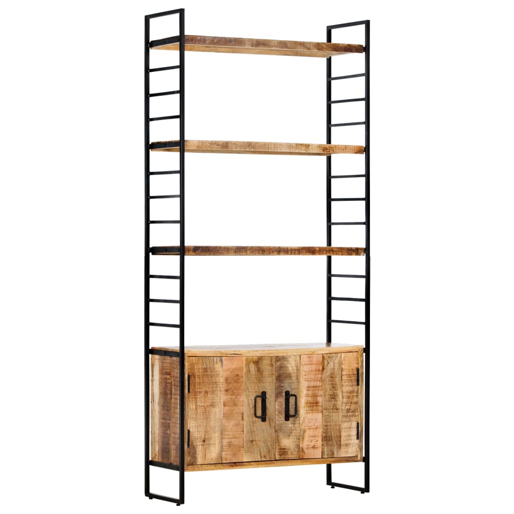 Polica za knjige u 4 razine 80 x 30 x 180 cm grubo drvo manga - number 12.