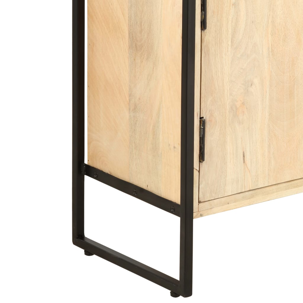 Bokhylle i 4 nivåer 80 x 30 x 180 cm heltre mangotre - number 8.