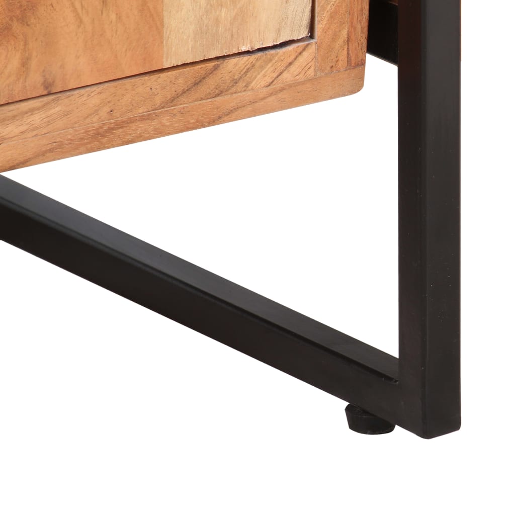 Regał na 4 poziomy 80x30x180 cm lite drewno akacjowe - number 8.