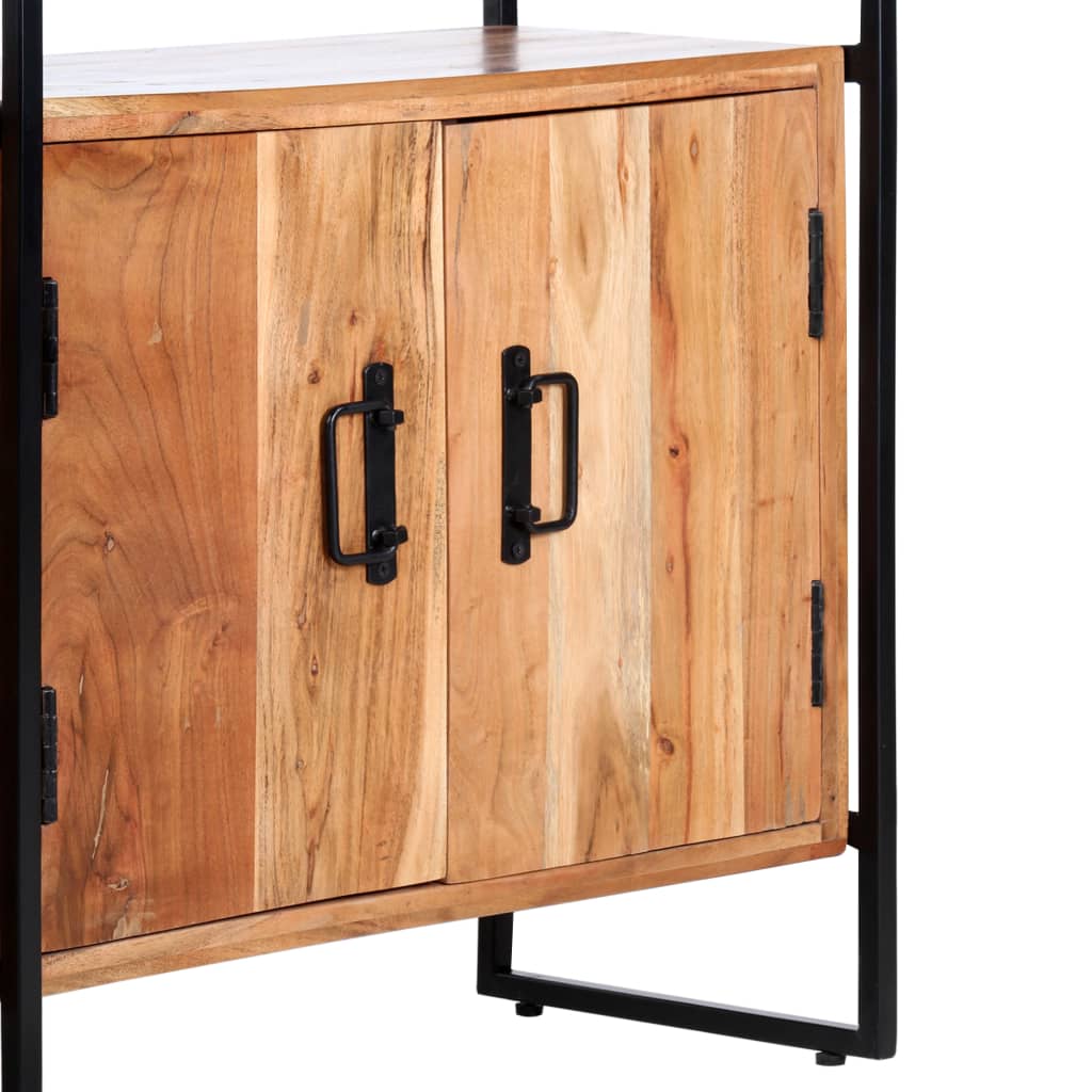 Regał na 4 poziomy 80x30x180 cm lite drewno akacjowe - number 7.