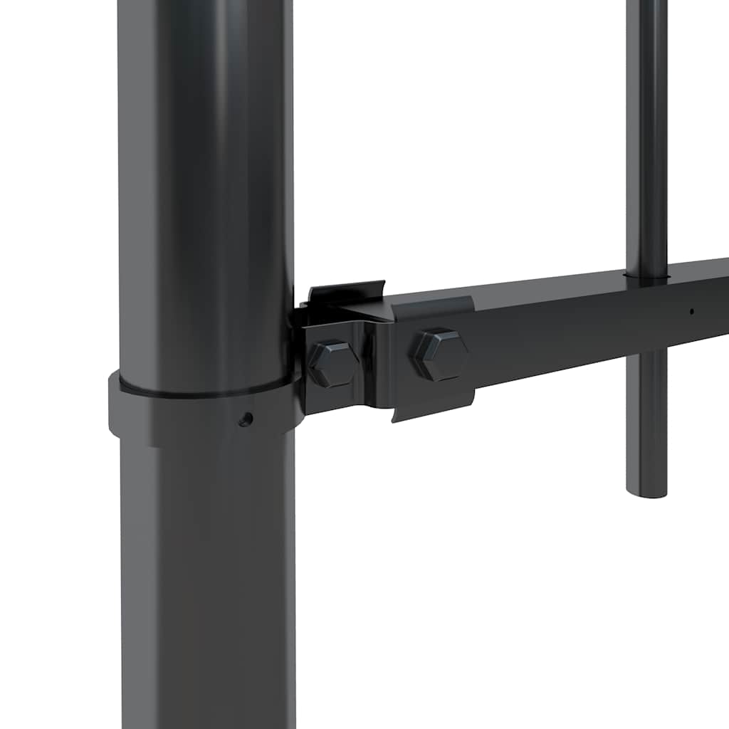 Hagegjerde med buet topp 11,9 x 1,2 m sort stål - 1, 11,9 m, 1,2 m - number 4.