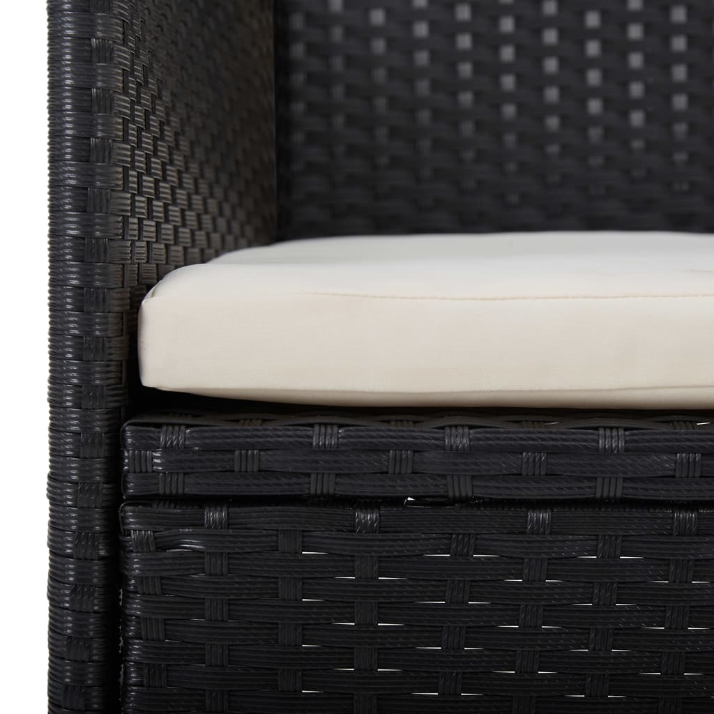 Trädgårdsstolar st. polyrotting - svart, 2, 1 - number 6.