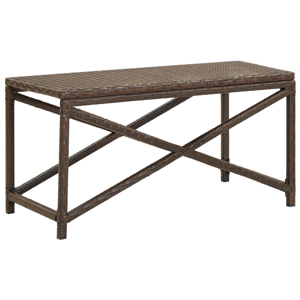 Havebænk polyrattan - brun, 80 cm, 1, 2 - number 1.