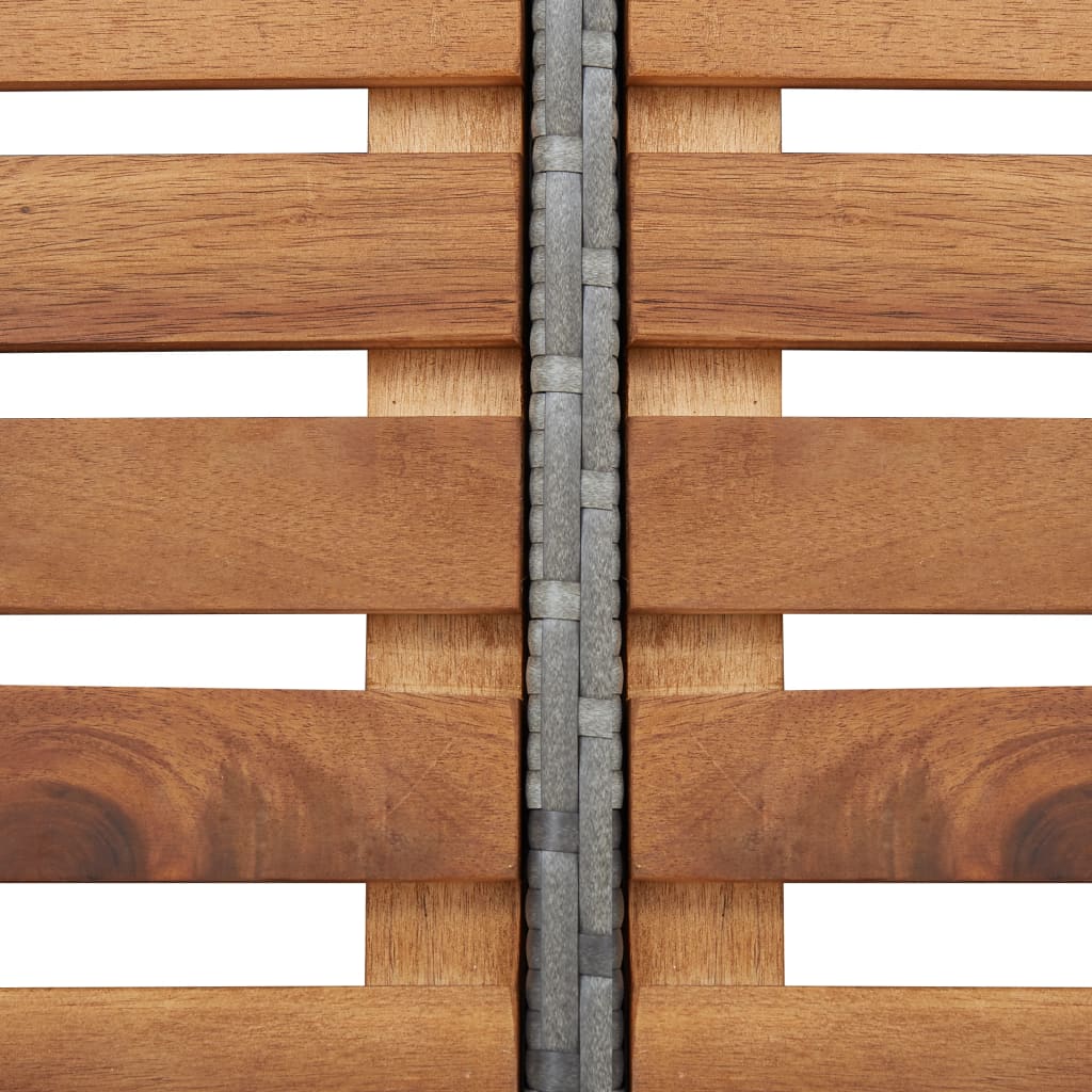 Omkrans til spabad 268x268x55 cm polyrattan grå - number 6.